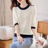 2024 Summer Women's Mid-Sleeve Knitted Pullover: Versatile, Casual Thin Sweater
