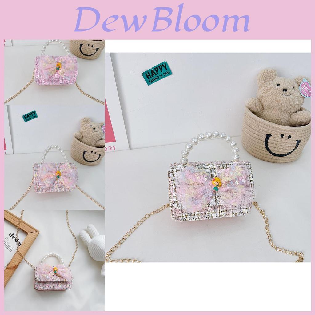 Stylish Kids Crossbody Bag With Bowknot Pearl Detail Charming Chic Design For Little Girls