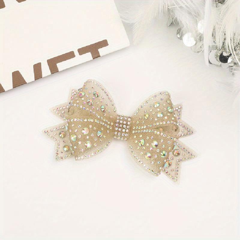 

DIY Shiny Rhinestone Shoe Decor Silk Flower Bowknot Shoe Decorations Charm Buckle Wedding Bride Shoe Accessories золотистий