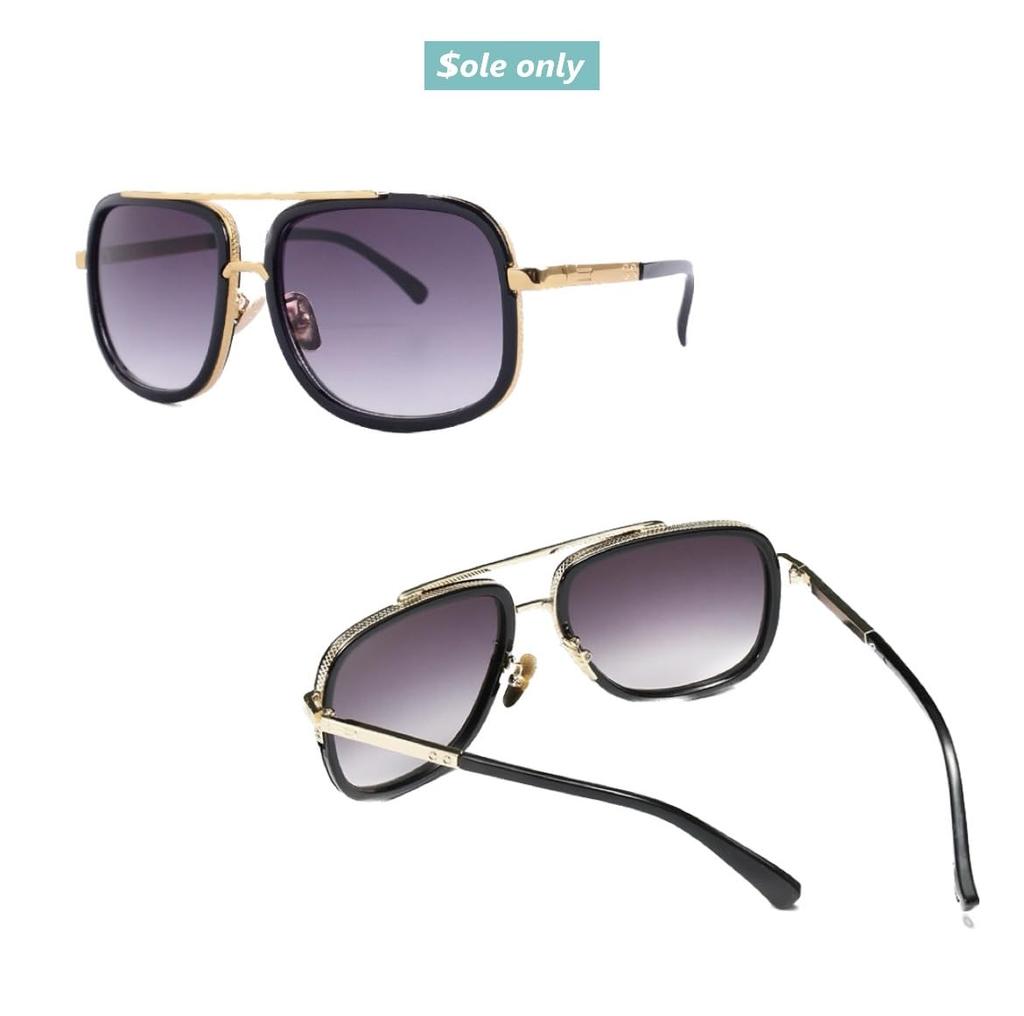 [$ole only] Sole Only Sunglasses Eyewear UV400 Face Slimming Effect Large Gorgeous Eyewear for Driving Backlight Sunglasses Case Included Fashion
