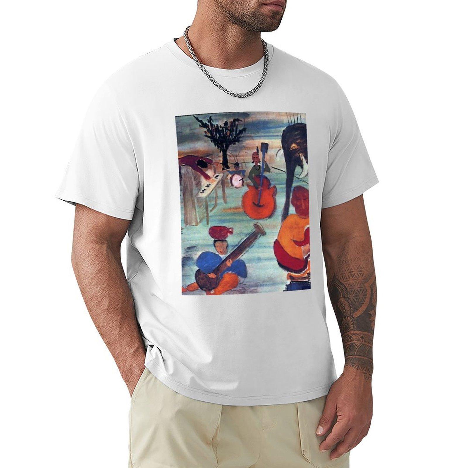 The Band Music from Big Pink album cover TShirt basketball graphic tees cute tops Anime tshirt tops men workout shirt S