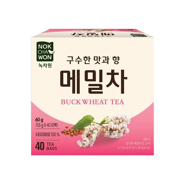 Green Tea Farm Buckwheat Tea Bags 40 Count — Soothing Caffeine-Free Herbal Tea 1 box