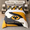 Wolverhampton Wanderers Football Design Bedding Set Custom Text 1 Duvet Cover & 2 Pillow Cases