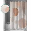 Minimalist Bohemian Color Block Shower Curtains Waterproof Bath Curtains Home Decor Modern Luxury Bathroom Curtain