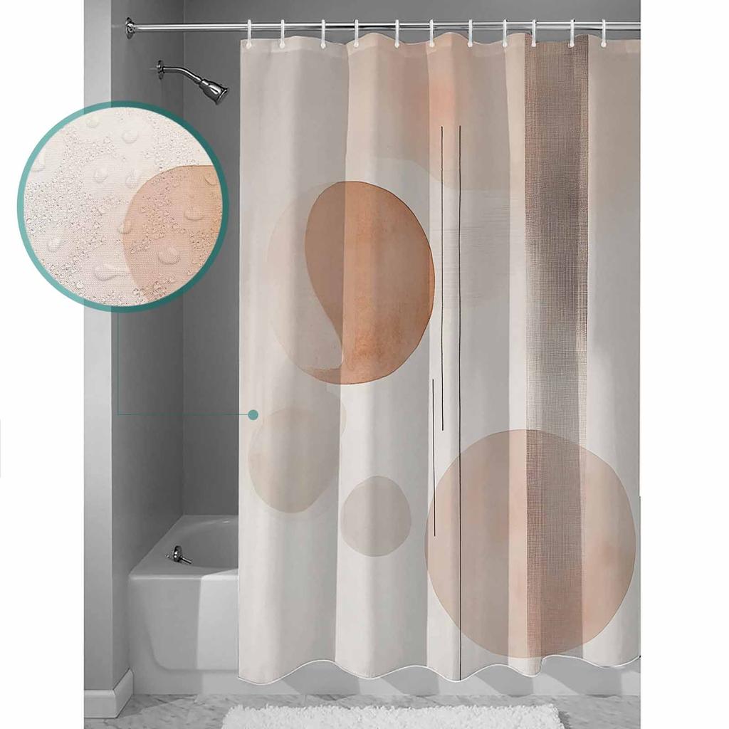 Minimalist Bohemian Color Block Shower Curtains Waterproof Bath Curtains Home Decor Modern Luxury Bathroom Curtain