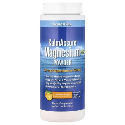 KalmAssure®, Magnesium Powder, Refreshing Orange, 1.15 Lbs (522 G)