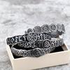 Viking Rune C Bangle Stainless Steel Open Cuff Bracelet Pirate Style