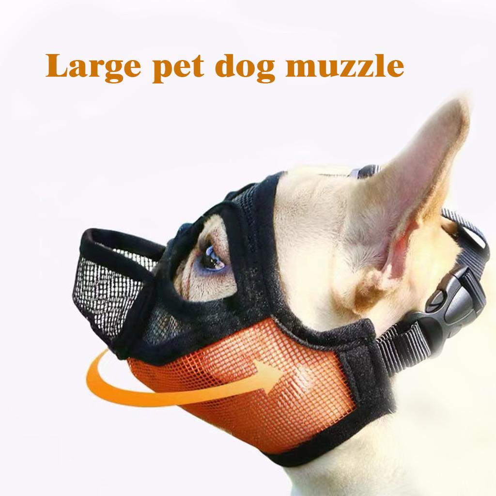 Maschera per cane da compagnia, maschera per bulldog, cane a muso corto anti-mordere, anti-mangiare, anti-abbaiare, regolabile, traspirante, articoli universali per animali domestici