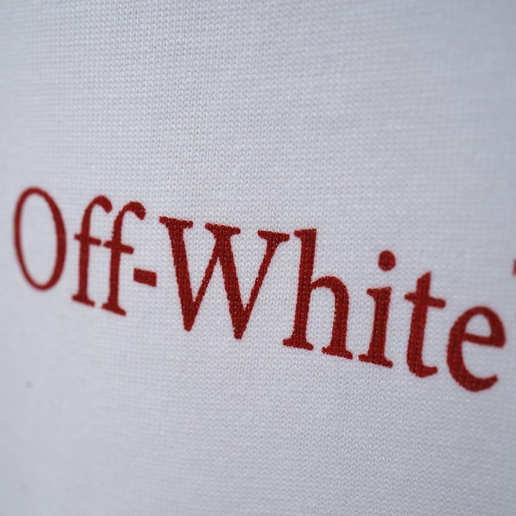 2061 Off-White Letnia Męska i Damska Bawełniana Koszulka z Nadrukiem Oversize Street Wear