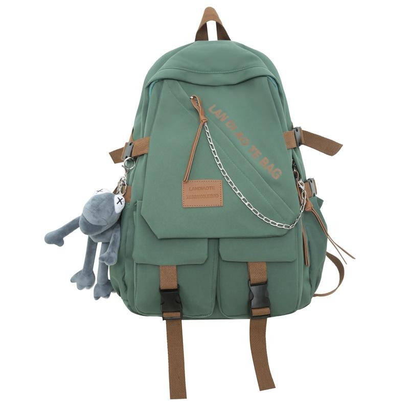 Schoolbag New Trend Tooling Wind Backpack Casual Versatile Large Capacity Backpack High Value Fashion Simple Student School Bag