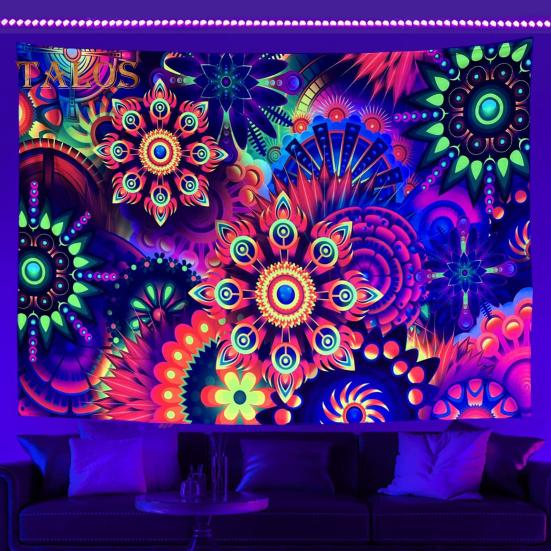 

1 комплект гобелена, УФ-реактивного, устойчивого к выцветанию, светящегося в темноте, настенного гобелена для украшения дома, спальни