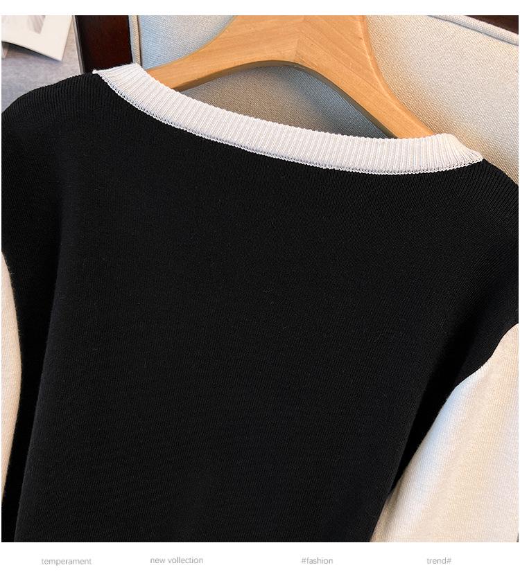 Plus Size Women's Long Lapel Sweater Dress - Bust 150/160 - Sizes 200/350 Jin - Style 8060