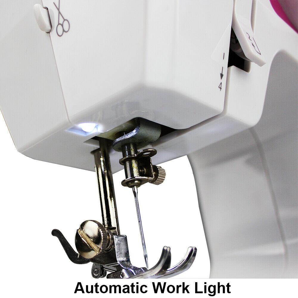 7.2W Mini Electric 12 Stitches Sewing Machine Household Multifunction Double Thread And Speed Free-Arm Crafting Mending W/ LED Light