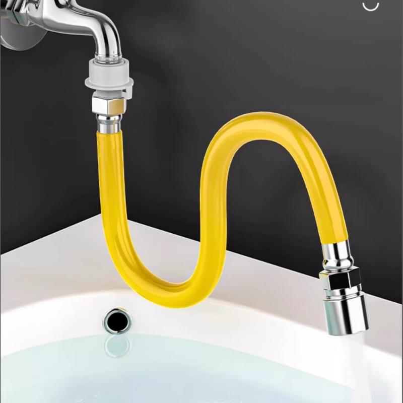 Stainless Steel Adjustable Faucet Tube for Enhanced Water Flow in Contemporary Bathroom Design