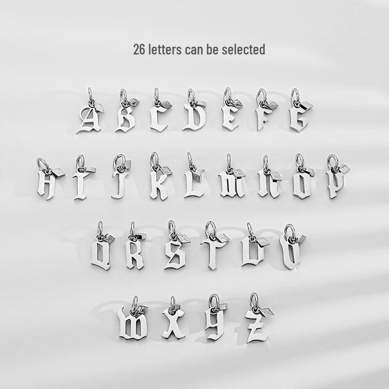 Titanium Steel Unisex Necklace: Minimalist Hip Hop Pendant in Cold Style for Couples, Featuring a Light Luxury Niche Design.