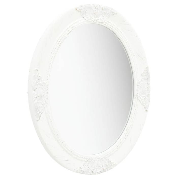 VidaXL Wall Mirror Baroque Style 50x60 Cm White 320348
