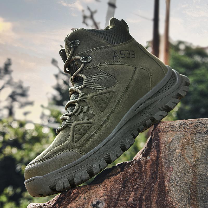 New large size military boots men's high-top military training boots outdoor hiking shoes desert tooling tactical boots