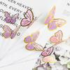 10 Colorful Gold-bordered Butterfly Cake Decorations Cake Decorations for Weddings and Dessert Parties Beautiful and Vibrant