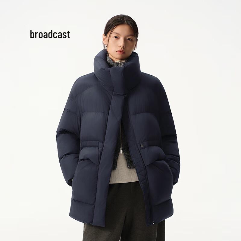 Broadcast Women's Loose Stand-Collar Short Goose Down Jacket