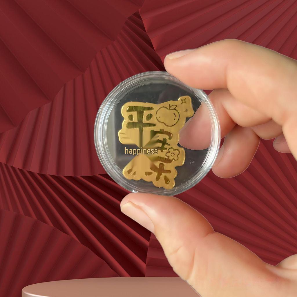 2mg Pozlacená Samolepka pro Mobilní Telefon Hladká Plavba - Samolepicí Zlatý Talisman pro Štěstí