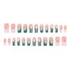 Gradient Wearable Nails Pure Handmade Long Manicure Green White Nail Stickers Small Clear Wearable Nails