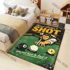 1PC Vintage Billiards Poster Cue Shot Print Carpet for Living Room Bedroom Sofa Home Decor Rus Non-slip Floor Mat Luxury Gift
