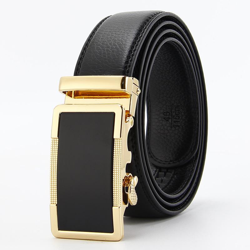 Microfiber Open Edge Automatic Buckle Belt Men's Casual Belt Men's Trouser Belt