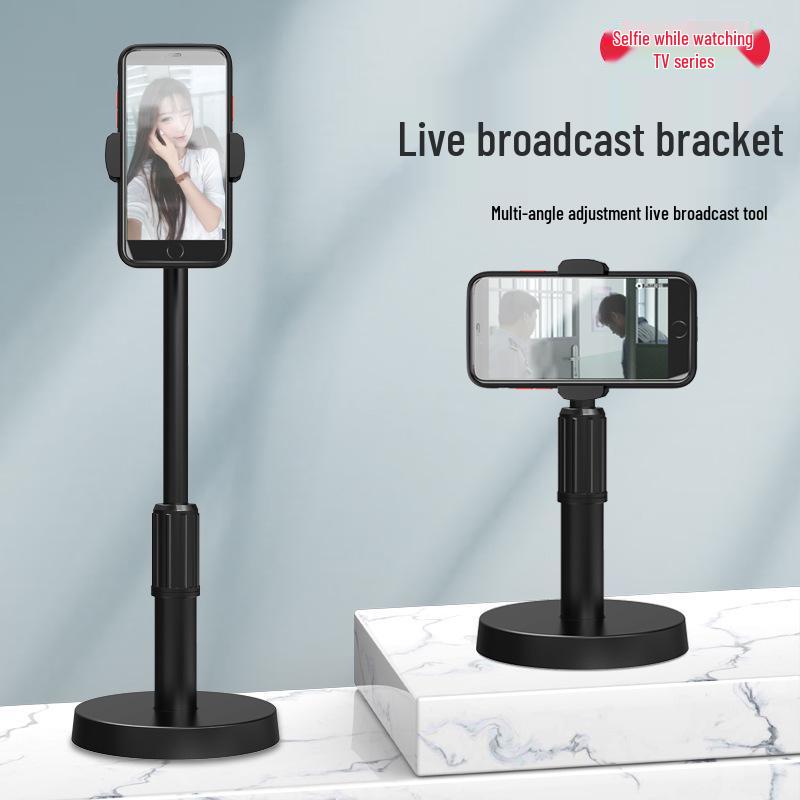 Adjustable Desktop Phone Holder for Live Streaming & Media Viewing