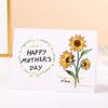 10pcs Folded Design 3D Floral Greeting Cards Floral Pattern Mother's Day Card  Father's Day