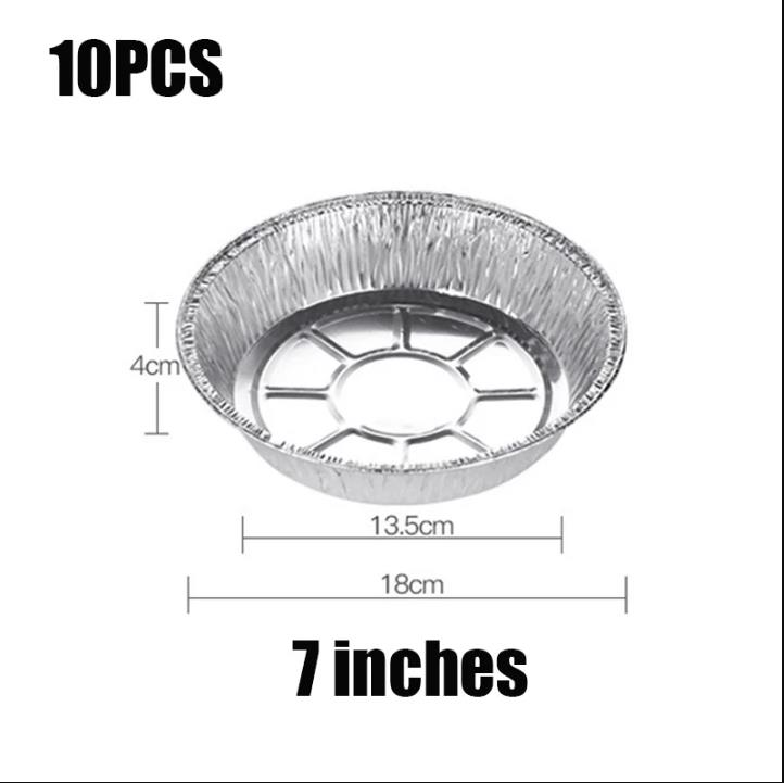 10PCS Air Fryer Special Paper Tin Foil Bowl Oven Household Egg Tart Holder Aluminum Foil Paper Plate Cake Mold Tin Foil Cup Oven