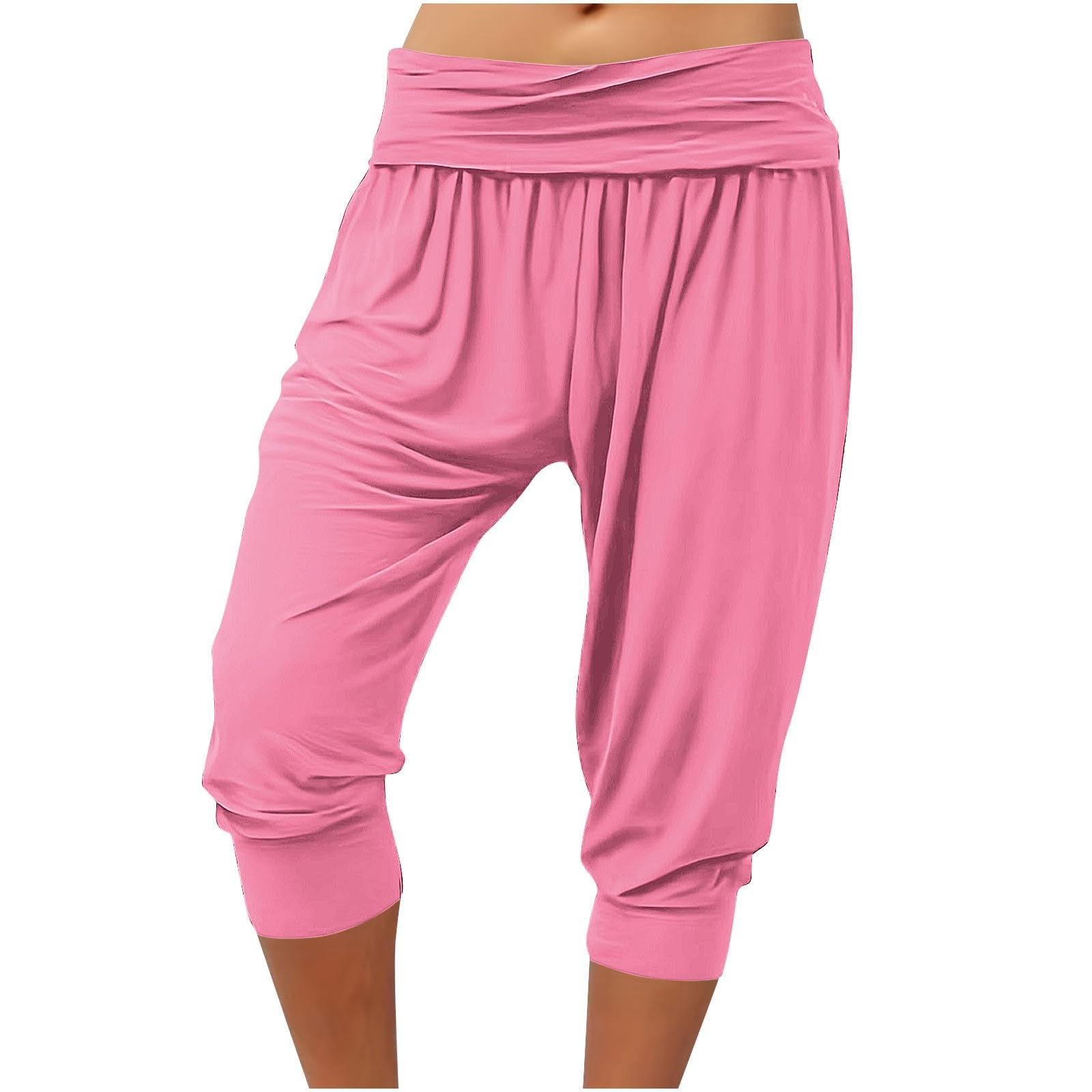 

Women s Casual Fashion High-Waisted Pants M рожевий