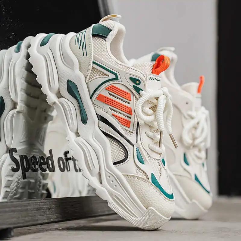 Fashion Plateforme Lace Up Men Sneakers Black Walking Training Sports Shoes Men Gym Sneskers Shows Releases Tenisky Sneachers