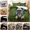 Personalized Cartoon Animal Dog Quilt Set Three-Piece 3D Digital Printing Abrasive Bedding