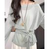 Spring and Summer New Lazy Loose and Thin Versatile Straps Round Neck Slightly Transparent Thin Sunscreen Blouse Top