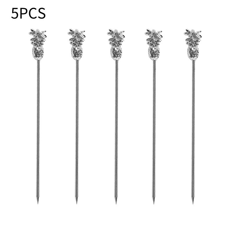 5-10Pcs Creative Stainless Steel Cocktail Picks Martini Picks Juice Decoration Picks Bar Bartending Tools Kitchen Accessories