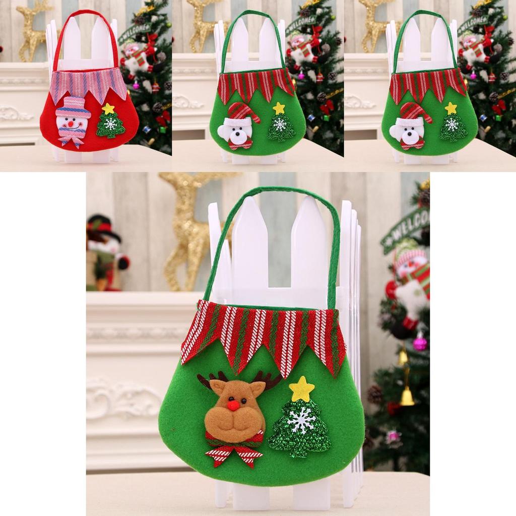 Weihnachts-Apfel- und Süßigkeiten-Geschenktüten aus strapazierfähigem Vliesmaterial für Veranstaltungen