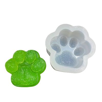 Silikonová forma Love for Cat Paw Keychain Epoxidová pryskyřicová forma DIY Keychain přívěsek Šperky na Valentýna Love Dárek Craft