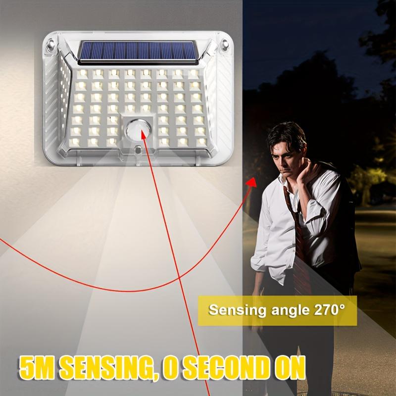 1pc 90 LED Wall Lamp Outdoor Solar Powered Street Lights Garden Super Bright 3 Modes Solar Motion Fence Lights For Garden Yard