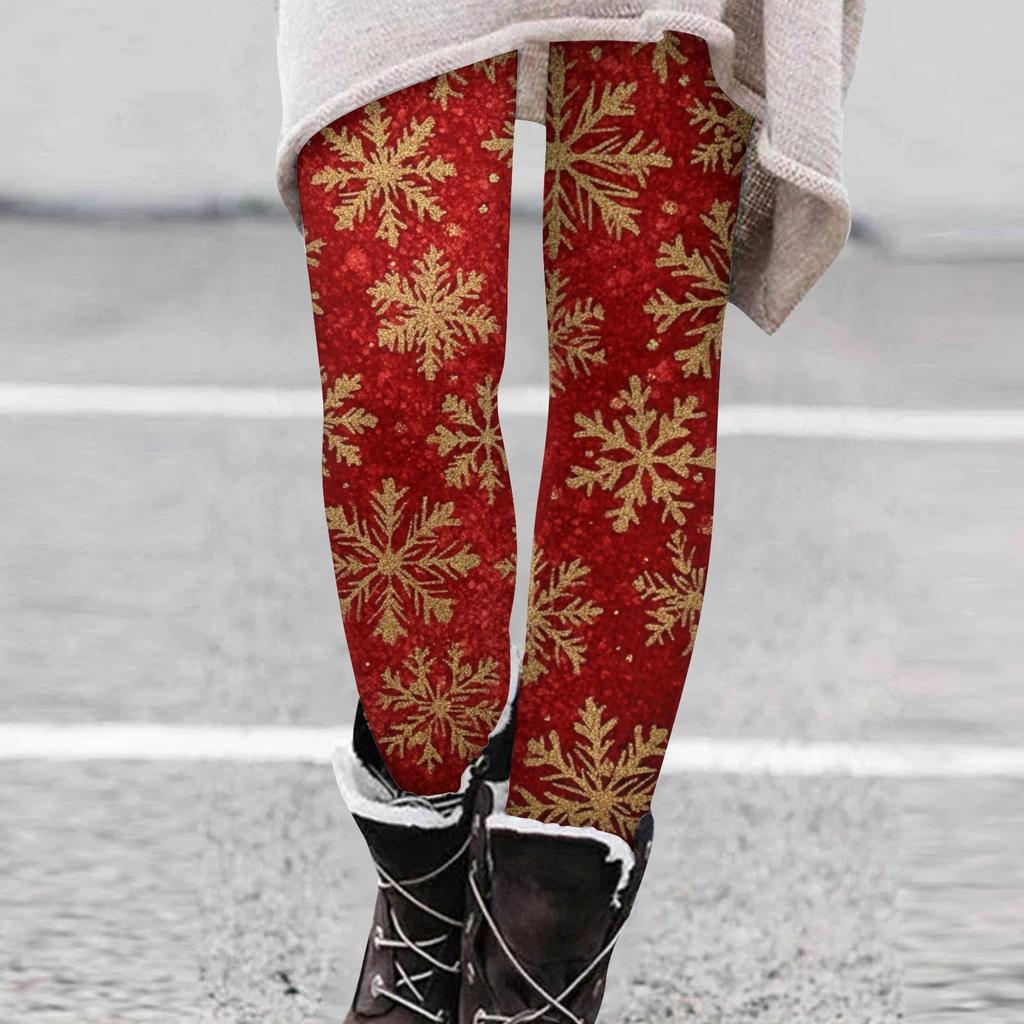 Dámské potištěné kalhoty Elastické měkké bavlněné legíny Ležérní domácí pyžamo