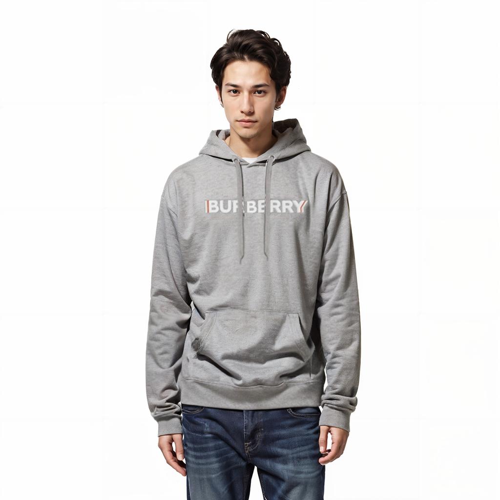 Burberry Logo Print Cotton Hoodie 80529791