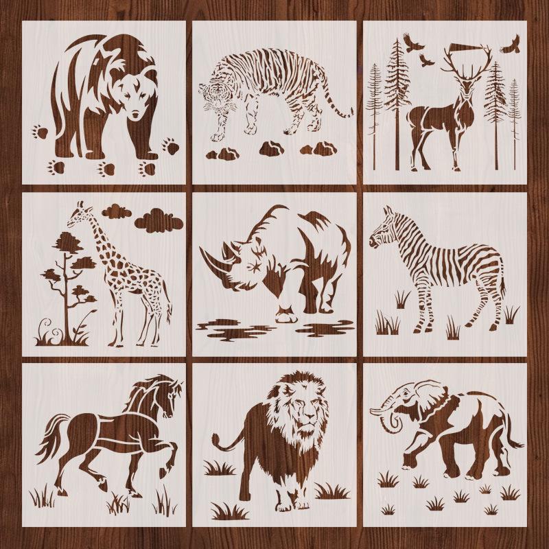 Fierce Beast Hollow Stencil Set - 9 Pieces