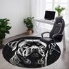 1pc Dog Portrait Chair Carpet for Office Non-Slip, Machine Washable Rug for Office - Holiday DecorMachine Made Yy251029056