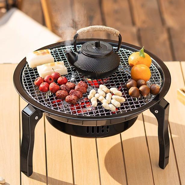 New Folding Outdoor & Household Multi-Purpose Stove for Tea Making, Barbecuing, and Heating