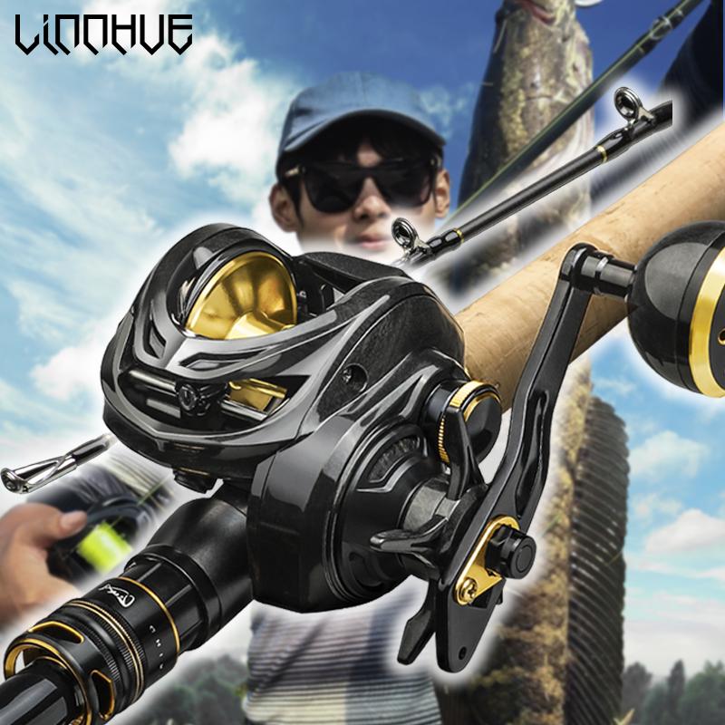 Baitcasting Reel Magnetic Brake Reel Carbon Fiber Body 16KG Drag Power 6.3:1 Ratio 6+1BB Fishing Reel Spinning Reel Waterproof and Corrosion Resistant