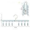 Folding Hanger with Multiple ClipsSeamlessAnti-slip Storage and Rotatable Sock Clips