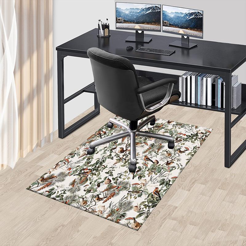 1PC Birds, Forest Non-Slip Floor Carpet Compatible for Office&Living Room&Bedroom&Dining room - Flat- Soft & Pattern, Vibrant Colors-W293