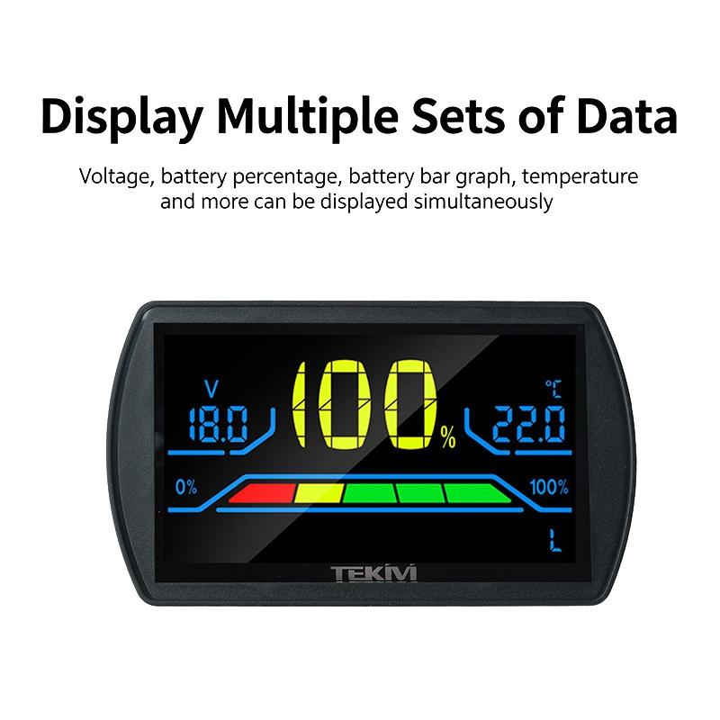 Dc 7-100V Two-Wire Digital Voltage And Power Indicator Universal Power Meter For Acid/Lithium/Lithium Iron Phosphate Batteries