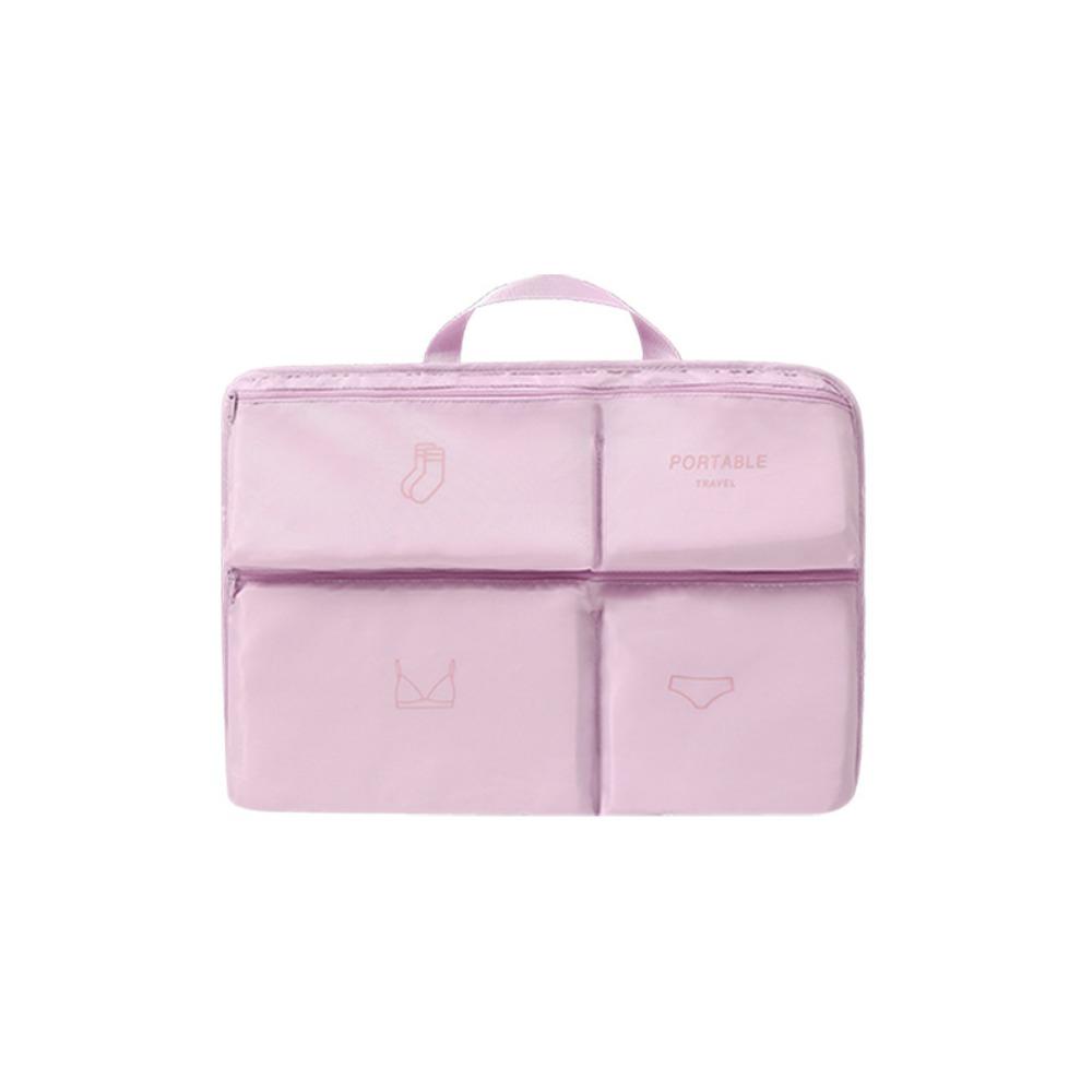 Large Capacity Hanging Clothes Bag 1 Compartments Foldable Closet Socks Dispenser With Handle Space-Saving