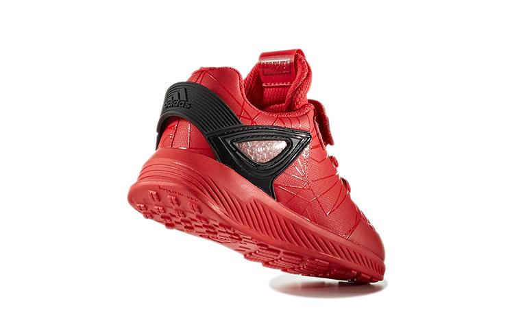adidas Rapidarun I Spider Man Slip Resistant Slip Resistant Low Top Toddler Shoes Red Black Infant And Toddler S81132