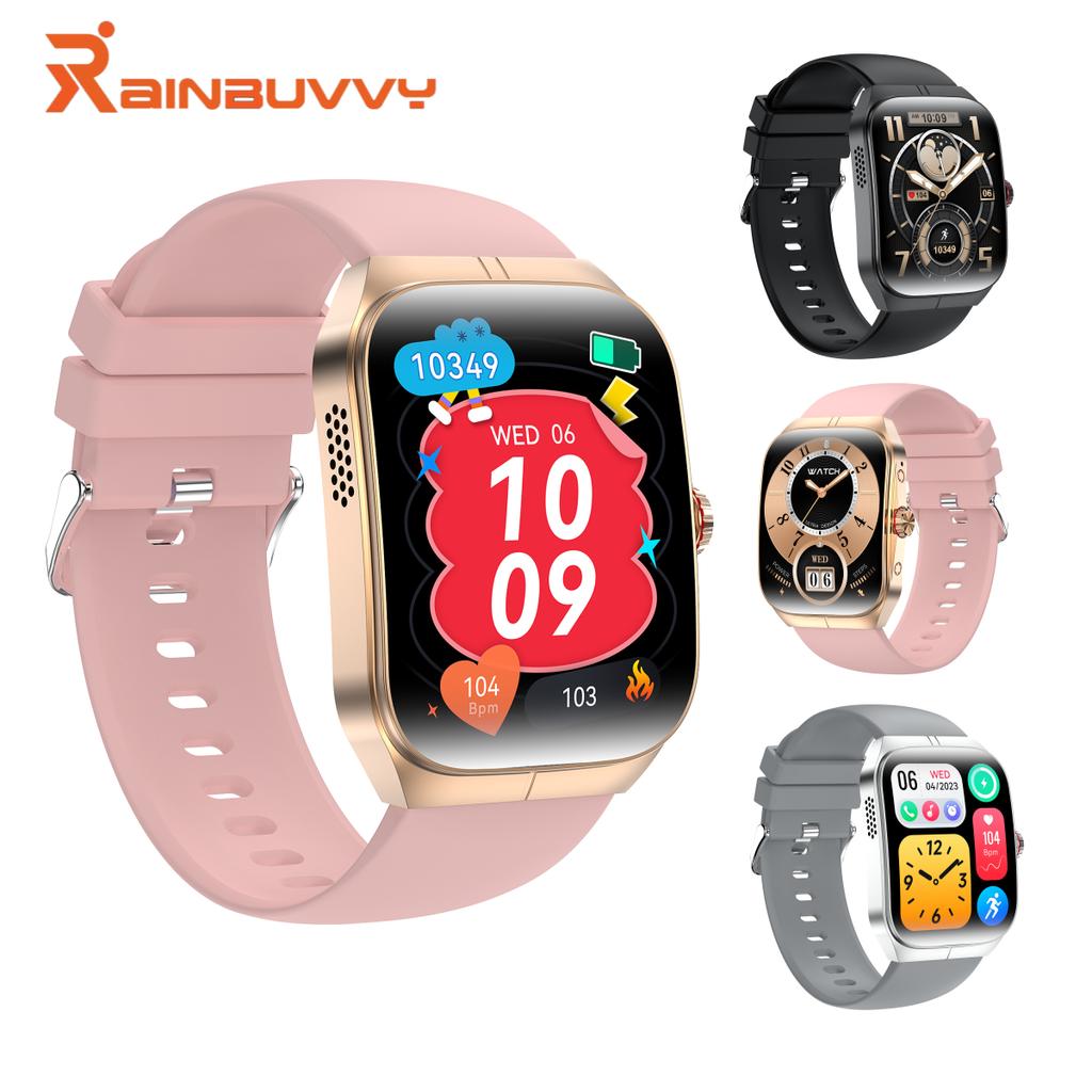 Rainbuvvy HK80 Smart Bracelet Android Smartwatch 128MB ROM 1.95inch AMOLED Full Touchscreen BT5.3 Long Standby Heart Rate Calories NFC Sports Watch